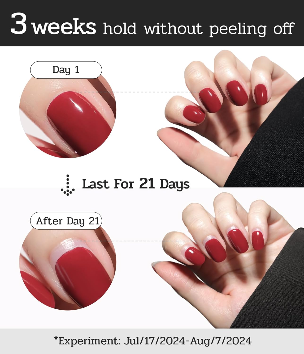 Nail Polish Strips - 22 Pcs Salon Quality Gel Nail Stickers - Long Lasting Wraps (Vintage Rose Glitter)