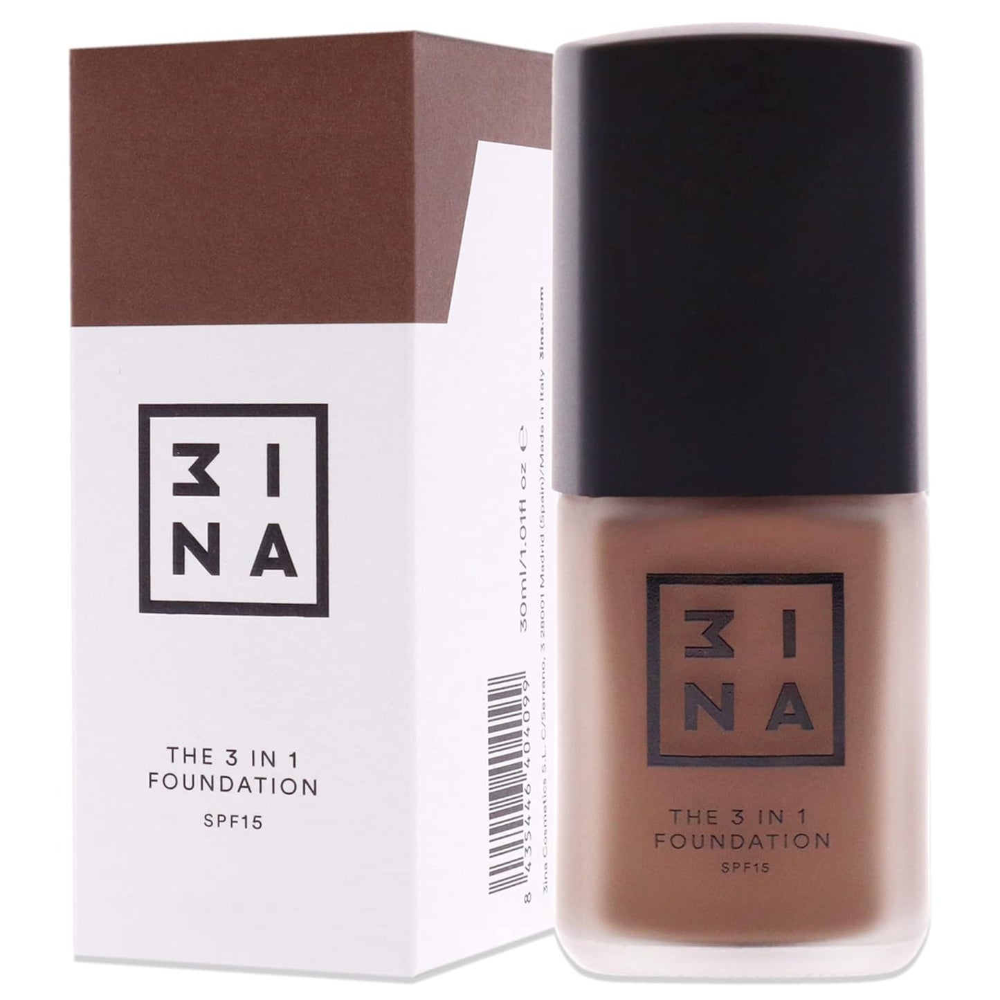 3INA The 3-In-1 Foundation 217 - Vegan Formula - Combination Of Primer, Concealer And Foundation - Medium Coverage - Natural Finish - Perfect For Covering Lines And Blemishes - Long Lasting - 1.01 Oz