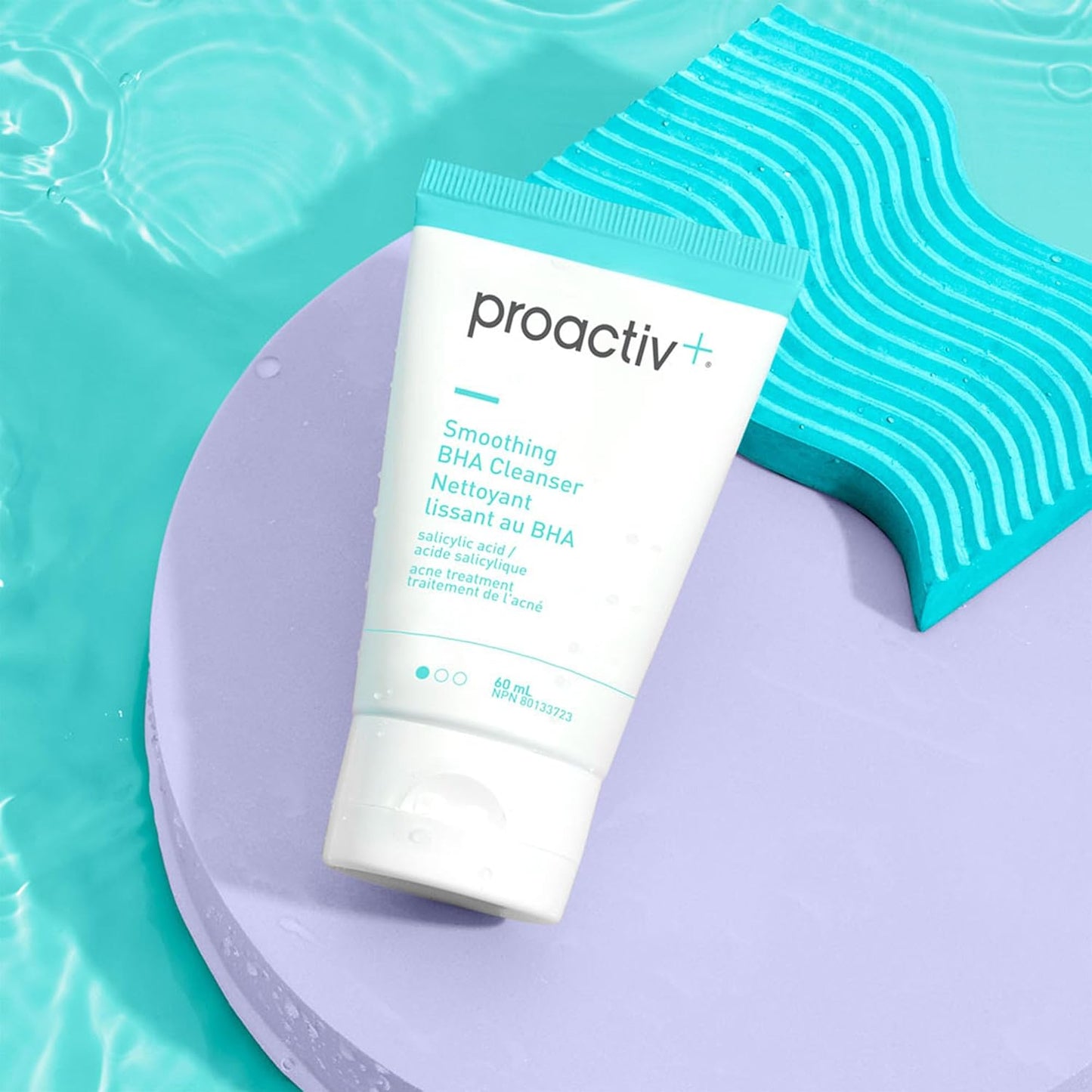 Proactiv+ Smoothing BHA Cleanser, 6 oz, Unscented Acne Treatment for All Skin Types, 1% Salicylic Acid Cleanser with Soothing Aloe