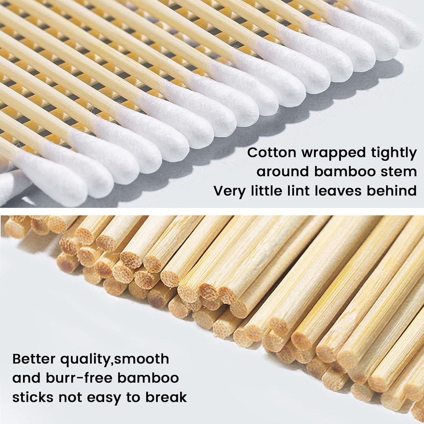 PINGMIC 400 (800 Tips) 6-Inch Gun Cleaning Swabs with Storage Box - Lint-Free Cotton Swabs for Gun Cleaning, Makeup & Electronics