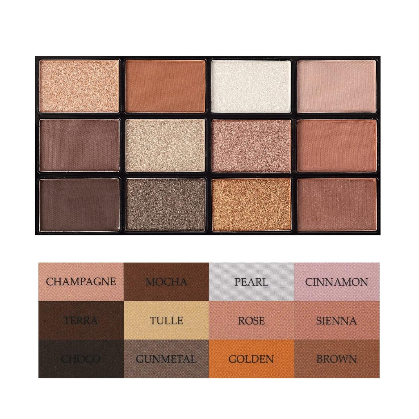 12 Colors Eyeshadow Palette Makeup Shades Nude Matte Shimmer Glitter Pigment, Pro Long Lasting&Waterproof Highlighting Makeup Palette,Ideal Gift(Natural Credential)