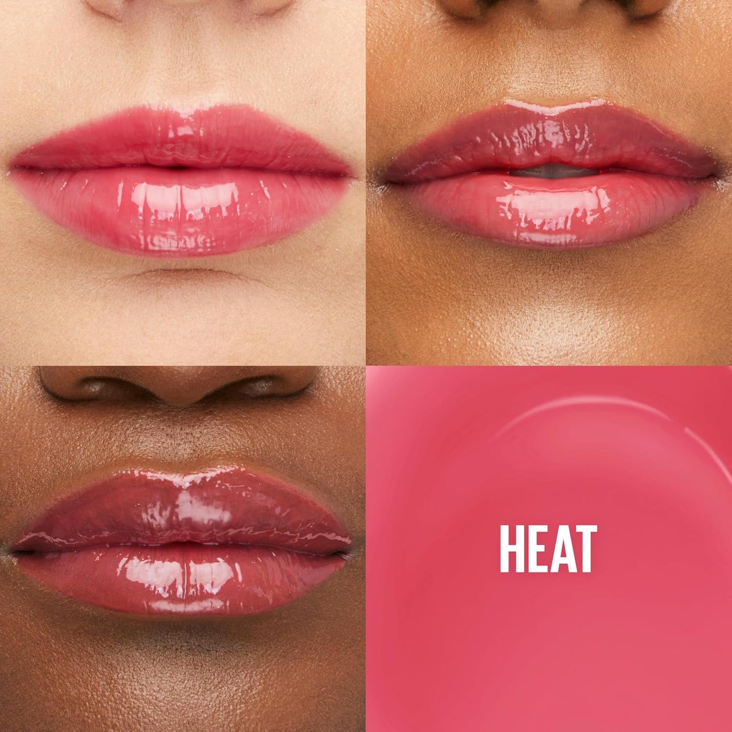 Maybelline Lifter Gloss, Hydrating Lip Gloss with Hyaluronic Acid, High Shine for Plumper Looking Lips, Heat, Raspberry Neutral, 0.18 Ounce