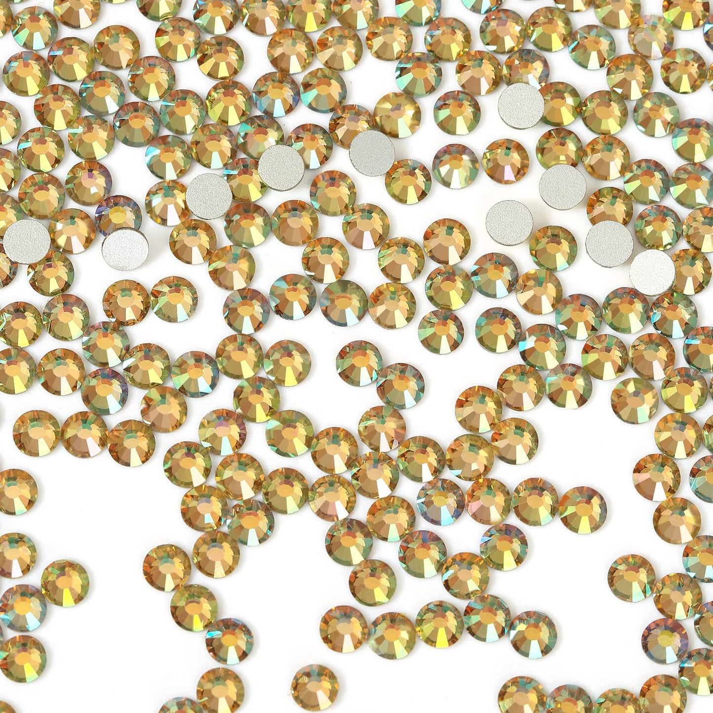 1440Pcs Dawn Light Crystal Rhinestones,Glass Flatback Rhinestones Small Gemstones for Nail Face Makeup Art Crafts Clothes Decoration-(SS10,2.8mm,Dawn Light)