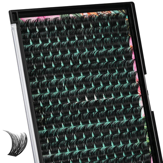 Lash Clusters Wet Look 168Pcs Eyelash Cluster Ultra-Thin Lash Band Eyelashes Extensions Spiky Anime Wide Span Lashes(Tulip,C-16mm)