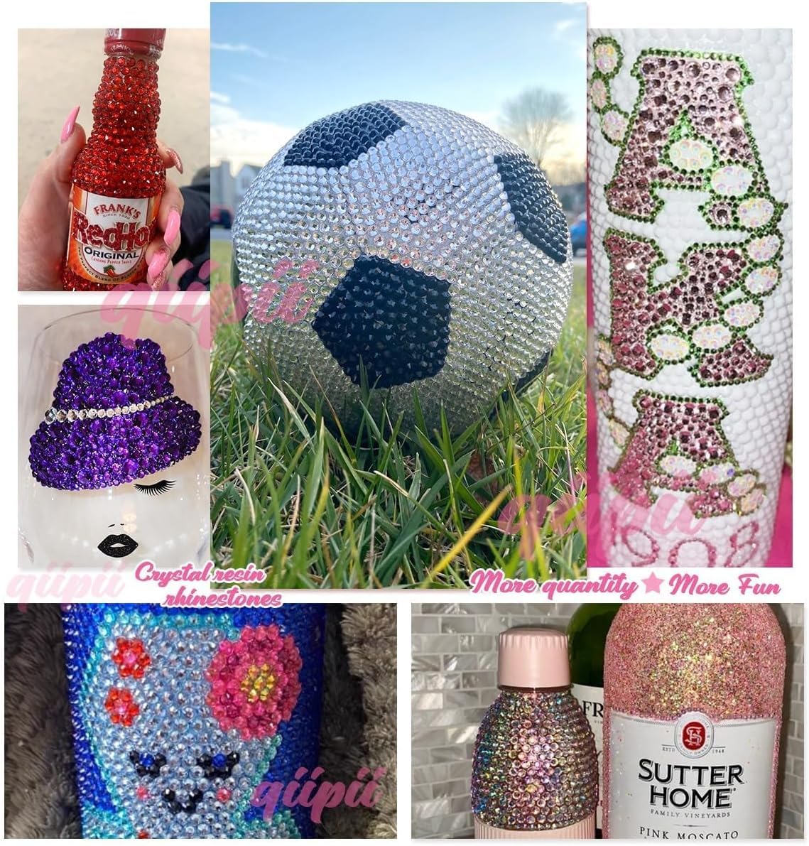 3mm 4mm 5mm 3 Boxes Pure Hot Pink Resin Rhinestones for Bedazzling Crafting Flatback Jelly Stones Bulk Diamonds Gems for Nails Face Eyes Makeup Tumblers Bottles DIY Crafts Clothes Shoes Phones