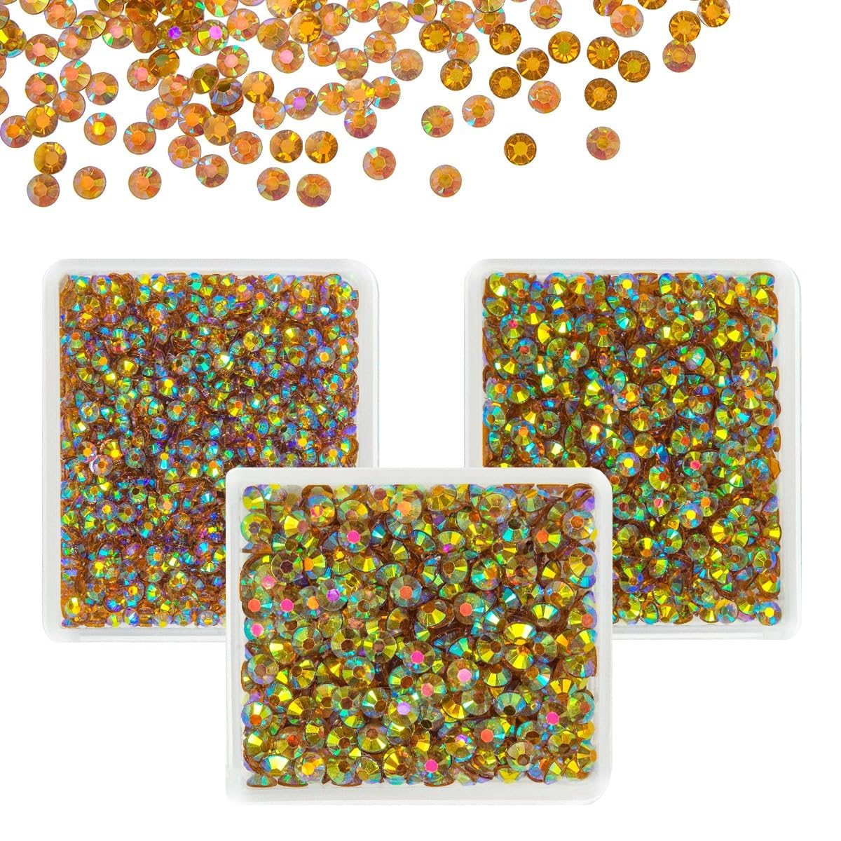 Transparent Amber Brown Resin Rhinestones for Crafting 3mm 4mm 5mm Clear Light Brown Stones Crystals Diamonds Gems Charms for Nails Face Eyes Makeup Tumblers Bottles DIY Crafts Clothes Shoes