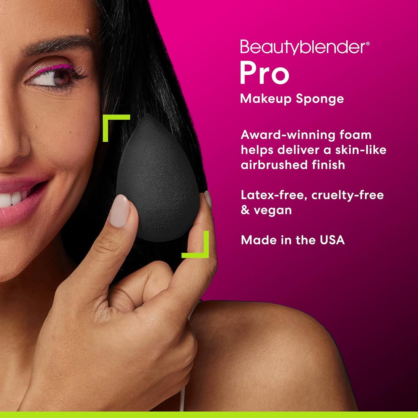 Beautyblender® | Pro Blender Makeup Sponge | Blend Liquid Foundations, Powders and Creams | Streak Free Application | Vegan, Cruelty Free | Made in USA