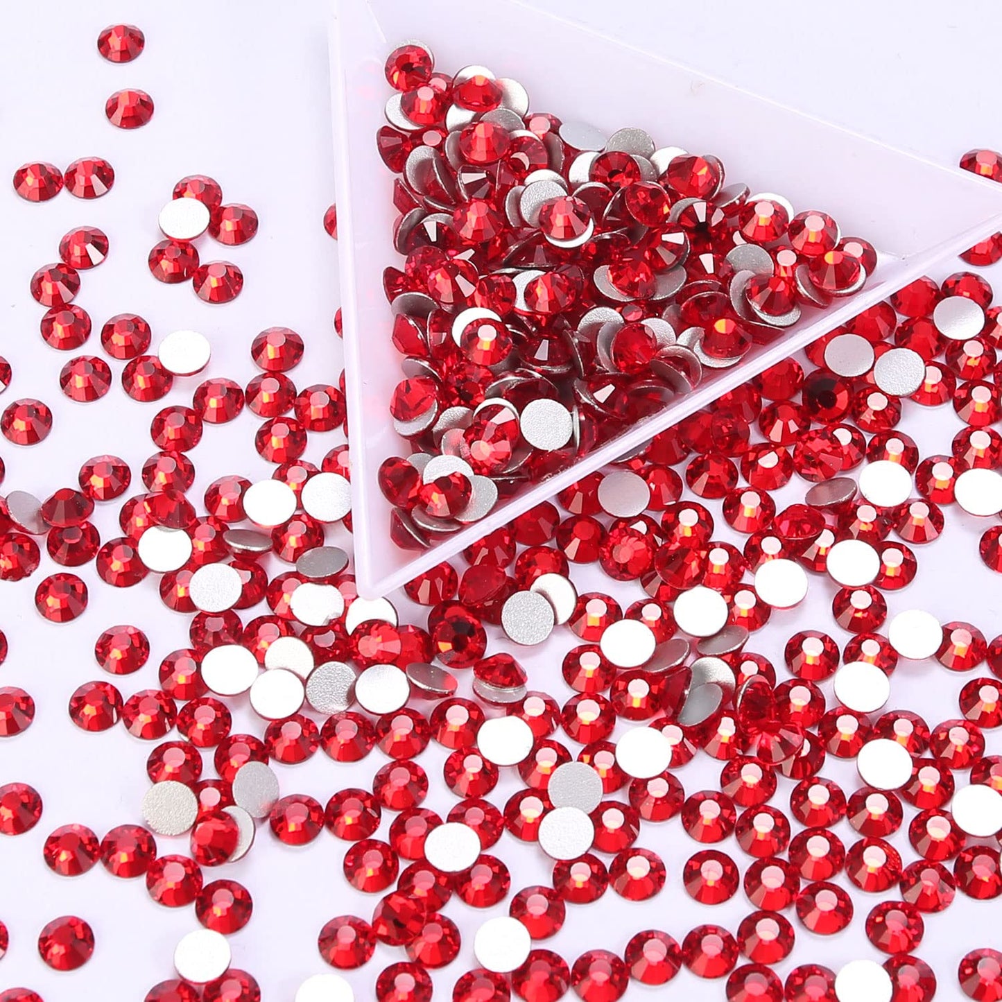 1440Pcs Siam Crystal Rhinestones,Glass Flatback Rhinestones Gemstones for Nail Face Makeup Art Crafts Clothes Decoration -(SS12,3.0mm,Siam)