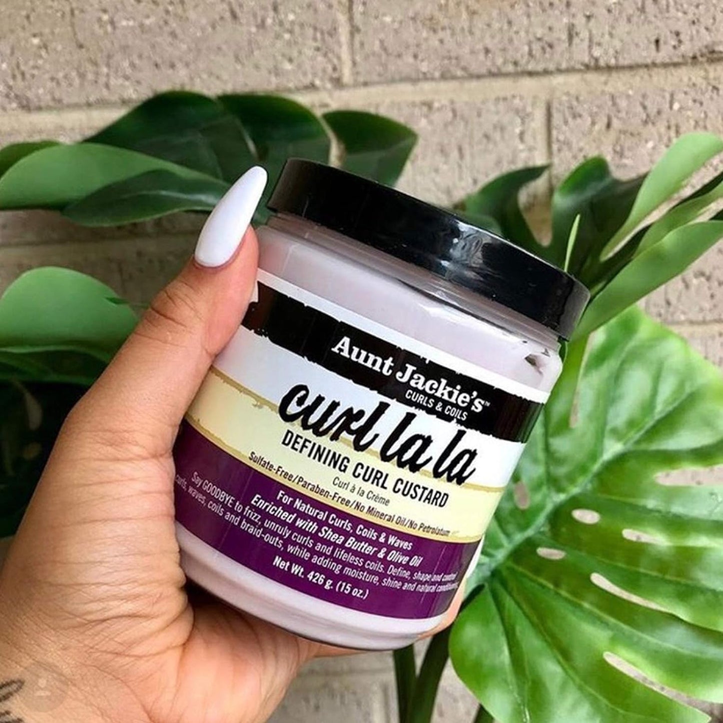 Aunt Jackie's Curl La La, Lightweight Curl Defining Custard, Enriched with Shea Butter & Olive Oil, Basic, 15 Ounce (Pack of 3)