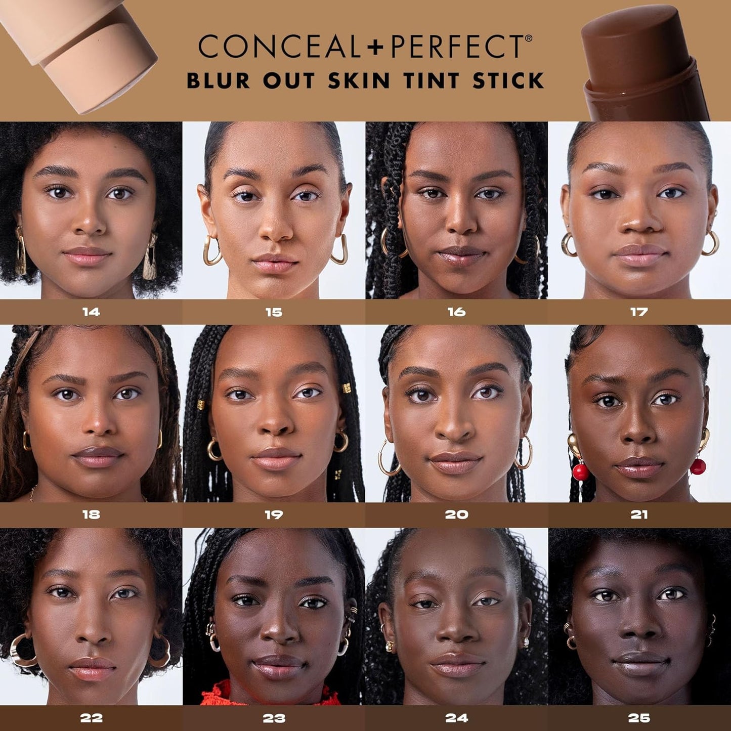 Milani Conceal + Perfect - Skin Tint Stick, Blur Out Tinted Moisturizer Makeup, Shade 008