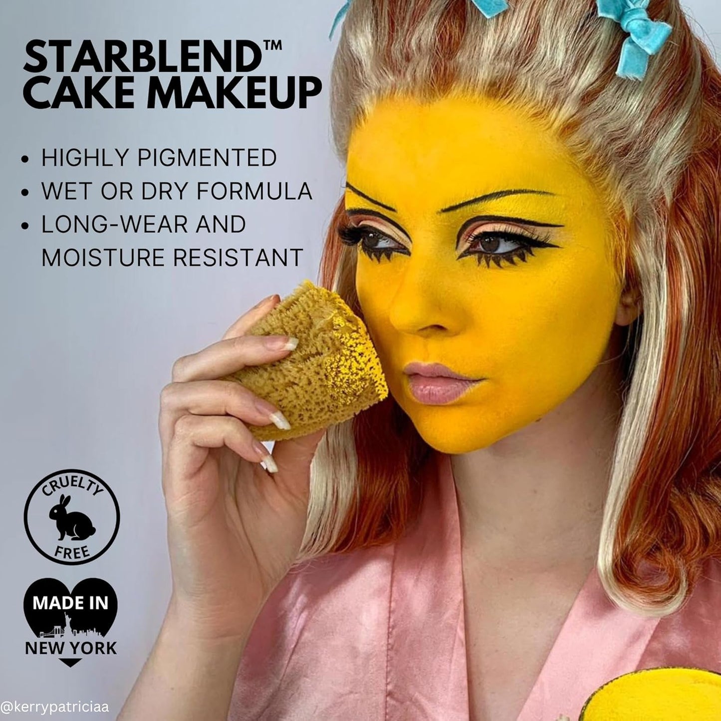 Mehron Makeup StarBlend Cake Makeup | Wet/Dry Pressed Powder | Powder Foundation | Purple Face Paint & Body Paint 2 oz (56g)
