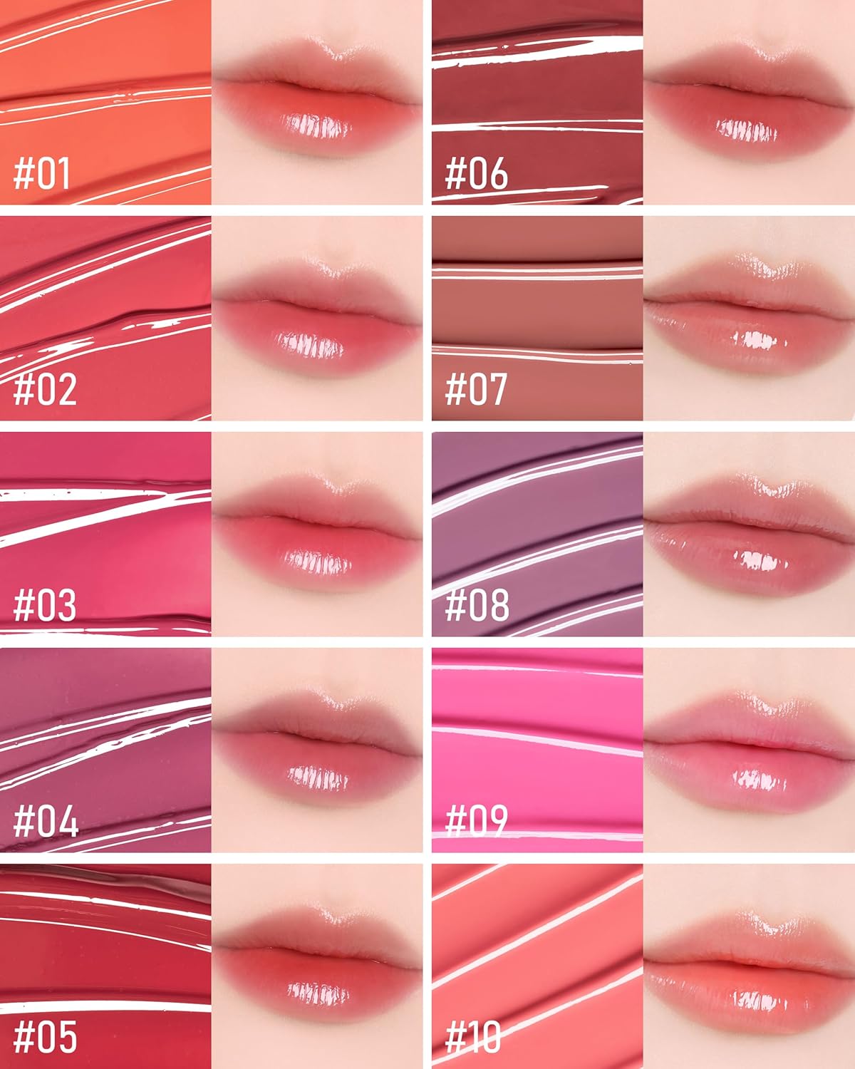 THESAEM Saemmy's Ade Shot Tint - Korean Lip Tint, Water Gel Lip Stain with Plump Glowy Moisturizing Finish, Buildable Radiant Gloss, Long-Lasting Comfort, 0.1 fl.oz. (10 Peach Palm)