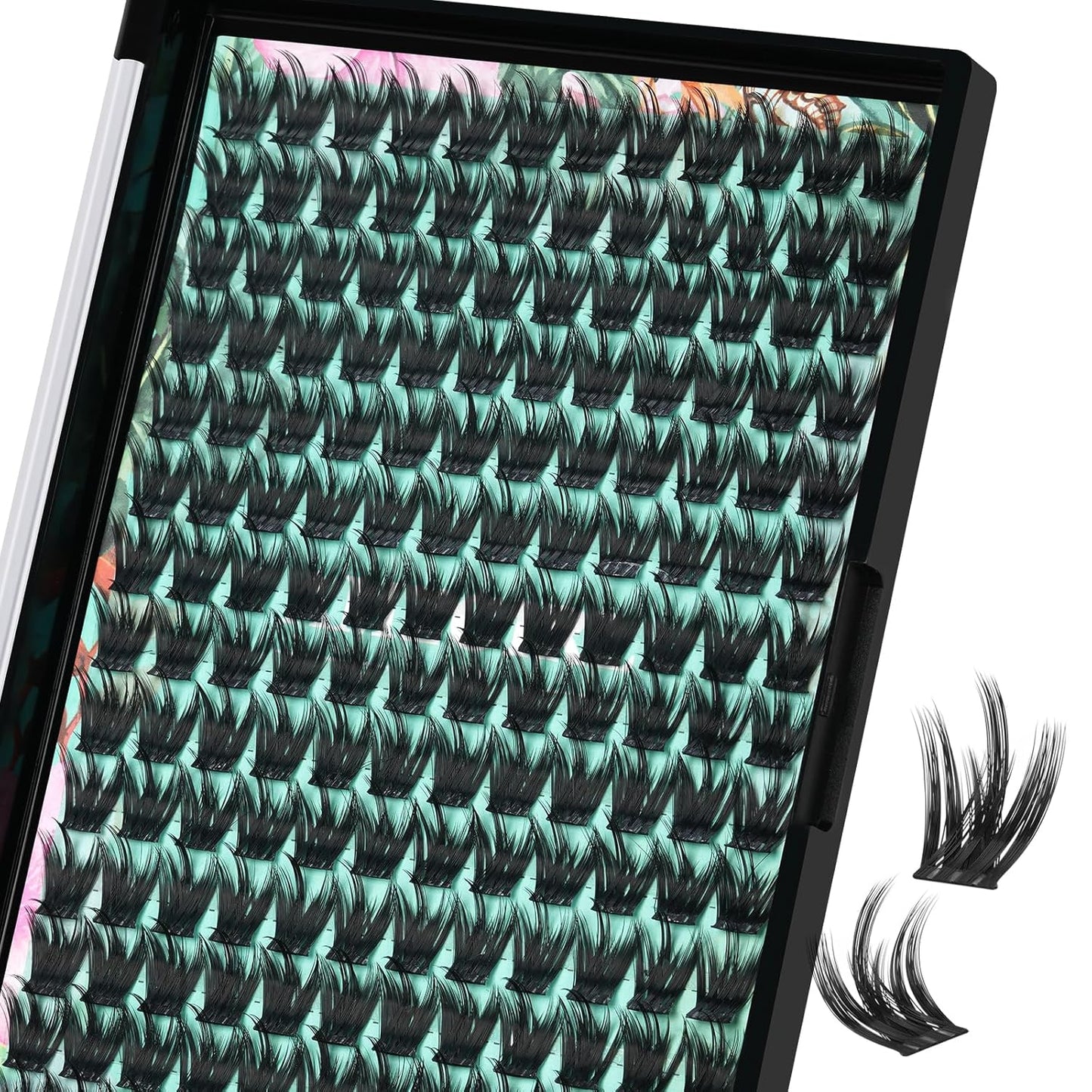 Lash Clusters Wet Look 168Pcs Eyelash Cluster Ultra-Thin Lash Band Eyelashes Extensions Spiky Anime Wide Span Lashes(Orchid,D-18mm)