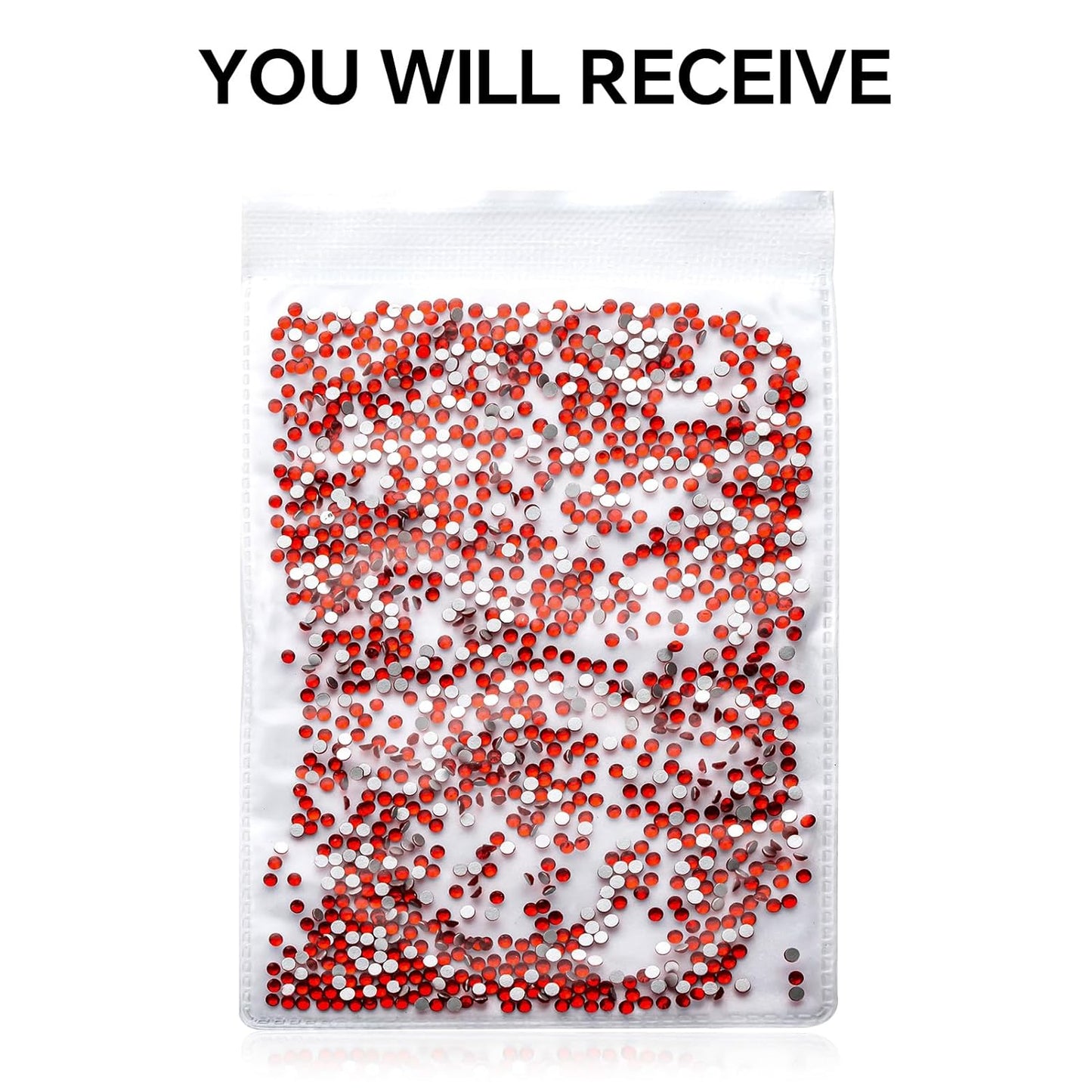 1440Pcs Ruby Red Crystal Rhinestones,Glass Flatback Rhinestones Gemstones Small for Nail Face Makeup Art Crafts Clothes Decoration - (SS6,2.0mm,Ruby Red)