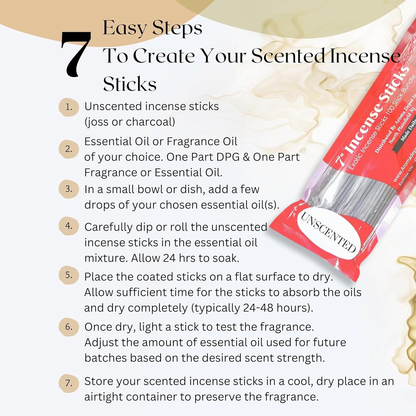 10 Bundles Unscented 1000 Wood Pulp 11'' Incense Sticks Premium Natural Uncolored (Punk Sticks) 10 Pack. Add Any Aroma Depot Fragrance Oils to Make Your own Scented Sticks.