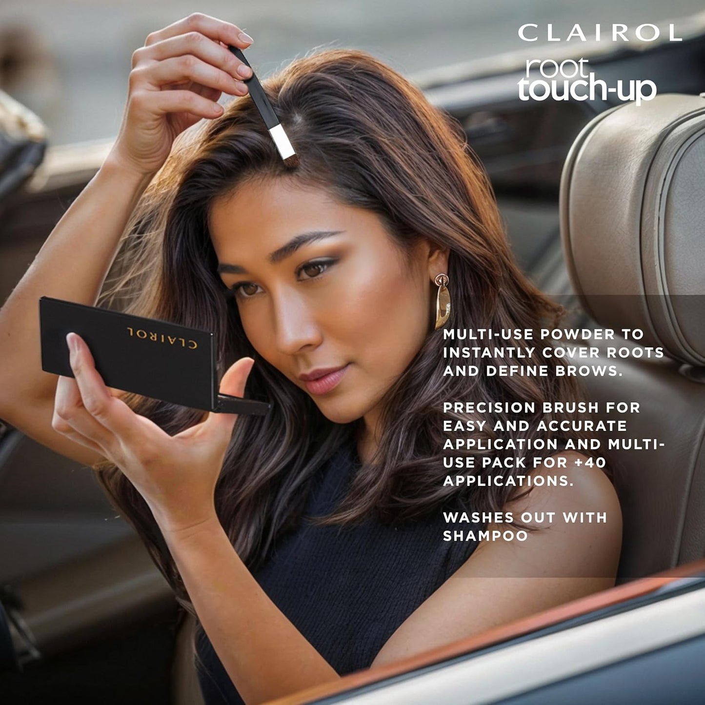 Clairol Root Touch-Up Temporary Concealing Powder, Black Hair Color, Pack of 3