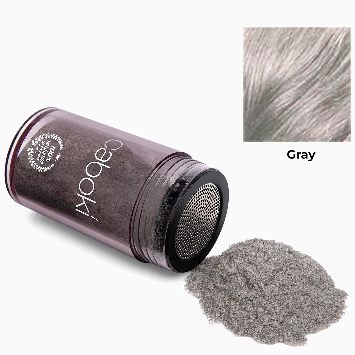 Caboki Hair Loss Concealer. All-Natural Hair Building Fiber. Make Thin Hair Look 10X Fuller Instantly. Eliminate the Appearance of Bald Spot and Thinning Hair (30G, 90-Day Supply). Gray