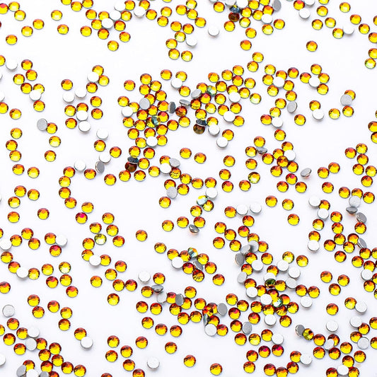 1440Pcs Blaze Crystal Rhinestones,Glass Flatback Rhinestones Mini Gemstones for Nail Face Makeup Art Crafts Clothes Decoration -(SS6,2.0mm,Blaze)