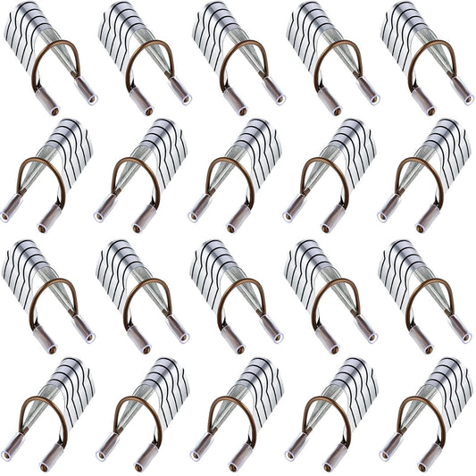 20 Pieces Reusable Nail Extension Forms Guide Protector Nail Tips Acrylic UV Gel Protector for Salon Home Supply(Silver)