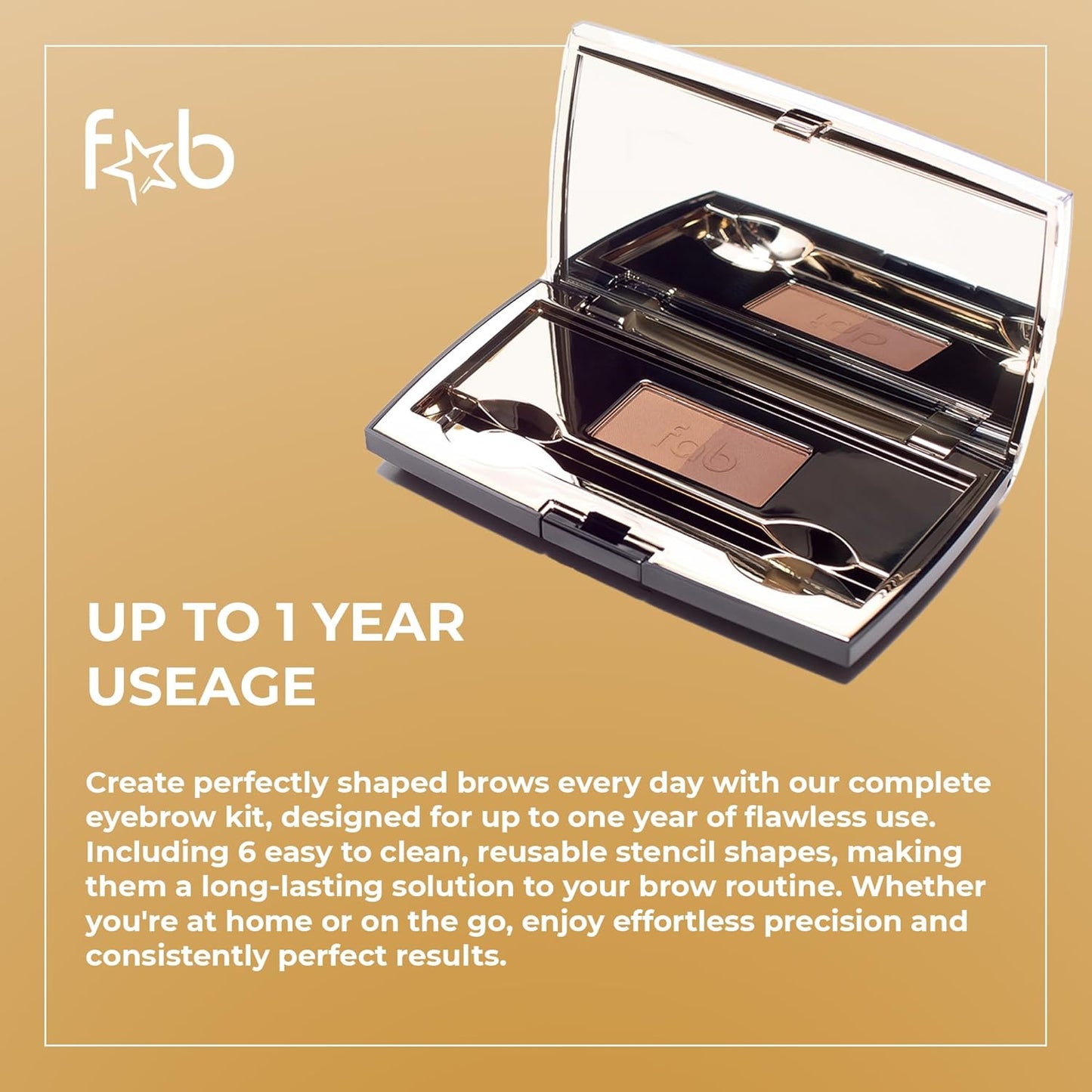 Duo Eyebrow Kit - Light / Medium Brown Makeup Kits Eye Brow Stencil Contour Palette Cosmetics Powder for Women
