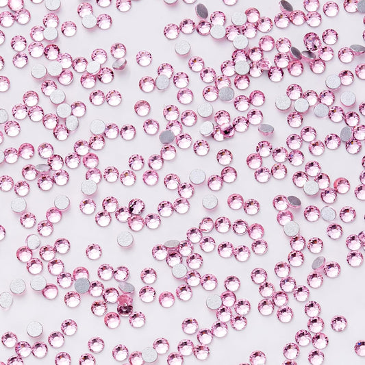1440Pcs Light Pink Crystal Rhinestones,Glass Flatback Rhinestones Gemstones Small for Nail Face Makeup Art Crafts Clothes Decoration - (SS10,2.8mm,Light Pink)