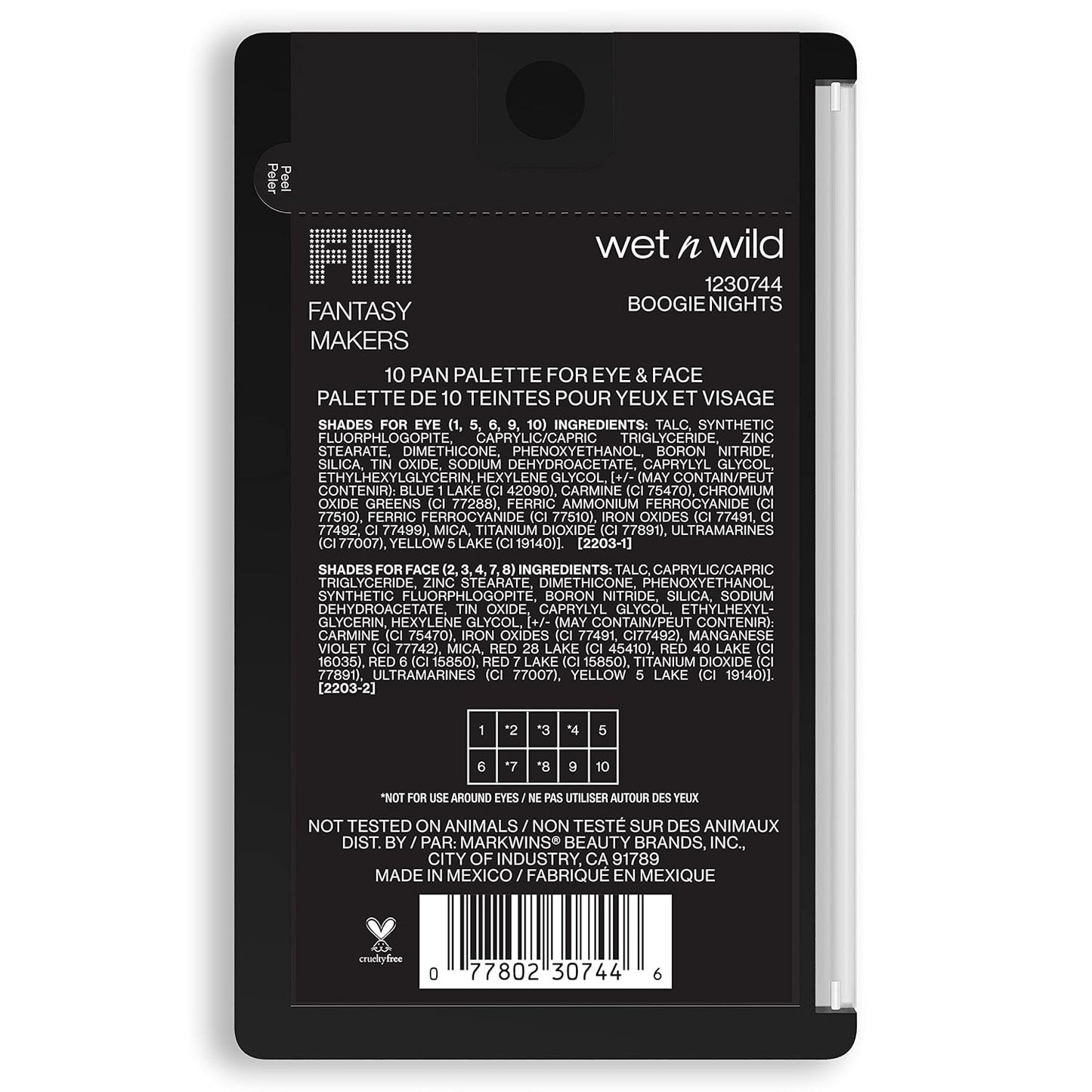 wet n wild Fantasy Makers Halloween 10 Pan Palette Boogie Nights (Pack of 2)