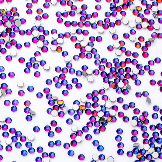 1440Pcs Blue Blaze Crystal Rhinestones,Glass Flatback Rhinestones Mini Gemstones for Nail Face Makeup Art Crafts Clothes Decoration -(SS10,2.8mm,Blue Blaze)