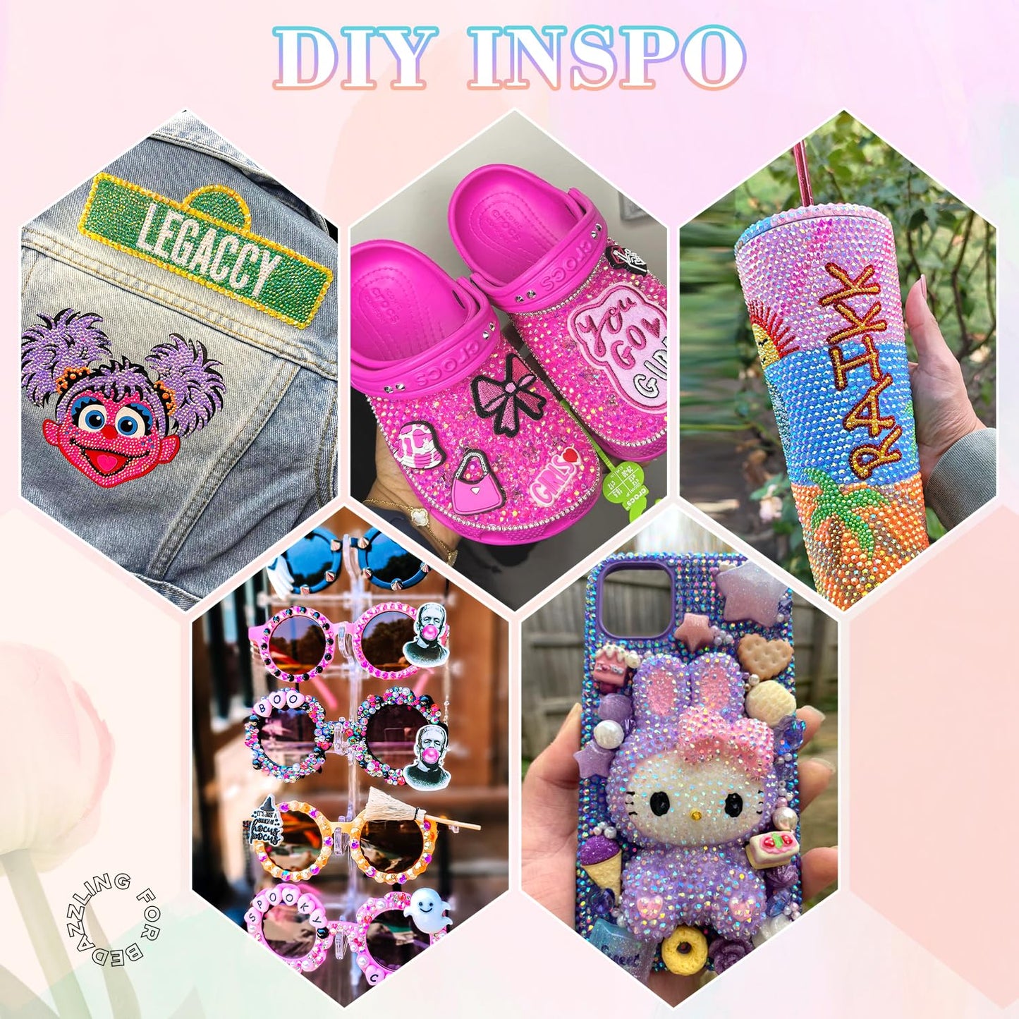 30000Pcs Resin Rhinestones with B7000 Jewelry Glue for Crafting, Multicolors 3mm Non Hotfix Flatback Gems, Bedazzling Crystal for DIY Crafts Clothing Tumblers Mugs Shoes Fabric Decor Nail Art