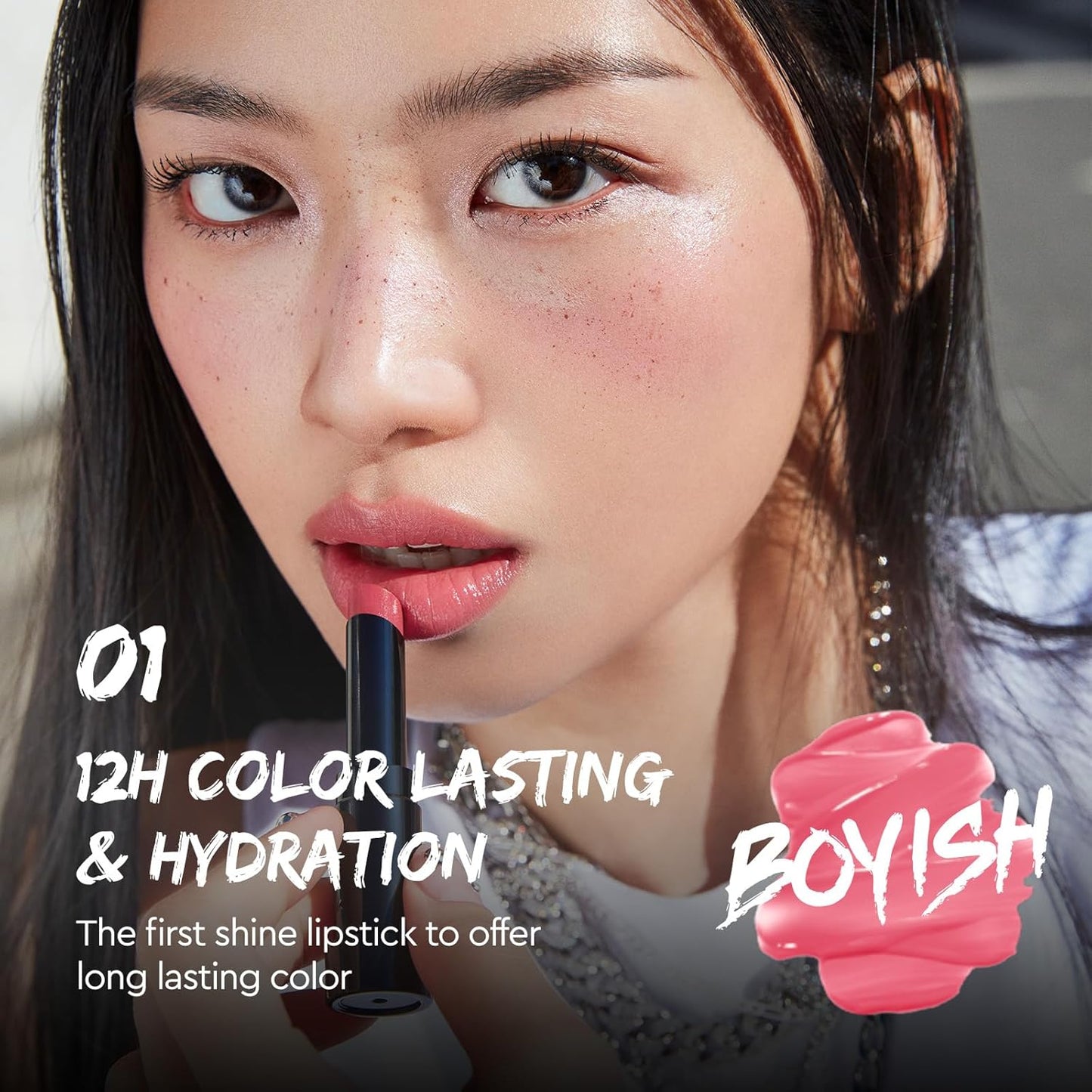 HERA Sensual Tinted Shine Stick 3.5g #105 BOYISH | 12HR Long-lasting Lipstick, Sheer & Buildable Lip Tint Stain, Hydrating Formula with Vitamin E, Smooth Finish and Luxurious Korean Makeup