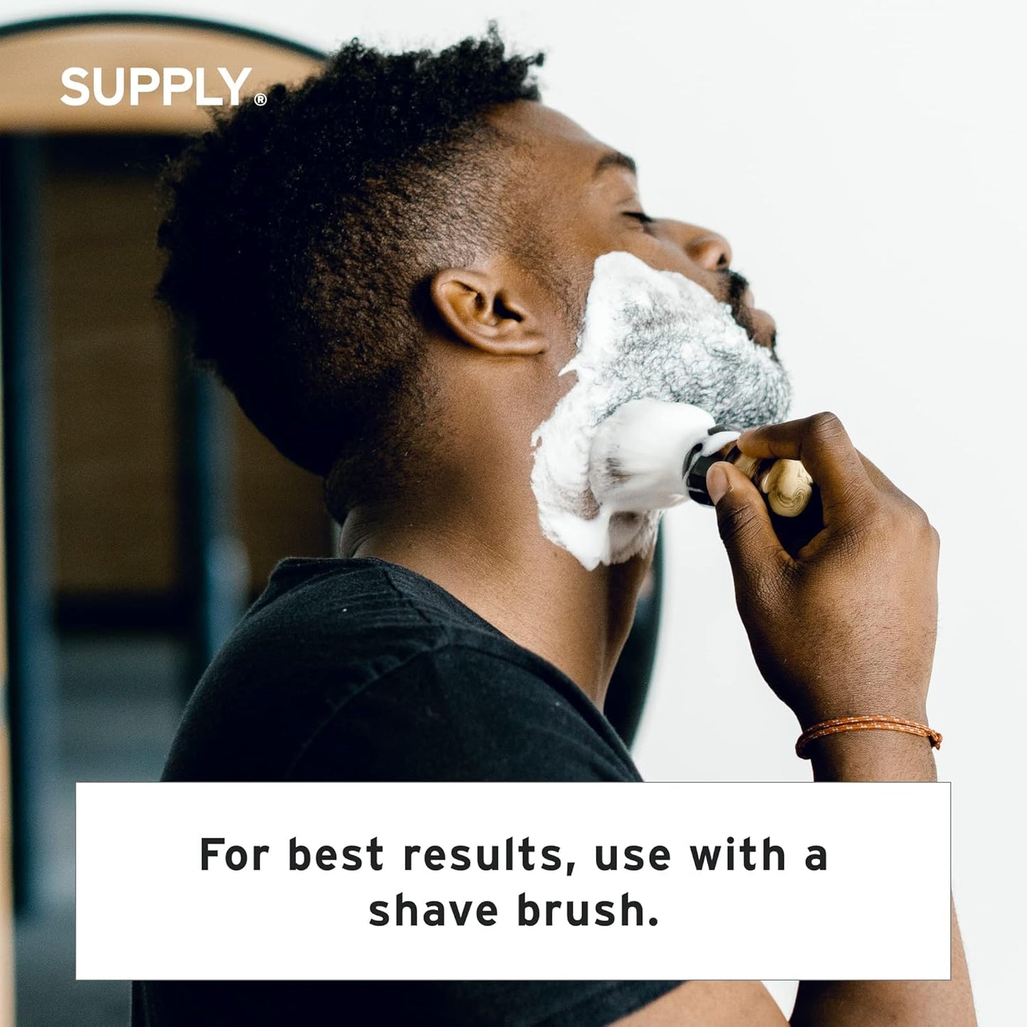 SUPPLY Ultra Lather Shaving Cream - Juniper & Bergamot - Lathering, Men's Shaving Cream - Hypoallergenic, Naturally Soothing, Noncomedogenic - Protects Against Razor Burn and Irritation - 3.4 Oz Jar