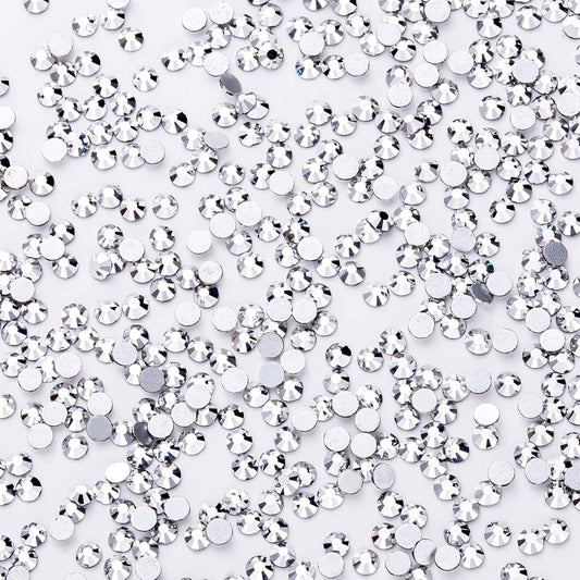 1440Pcs Silver Crystal Rhinestones,Glass Flatback Rhinestones Gemstones Small for Nail Face Makeup Art Crafts Clothes Decoration -(SS8,2.4mm,Silver)