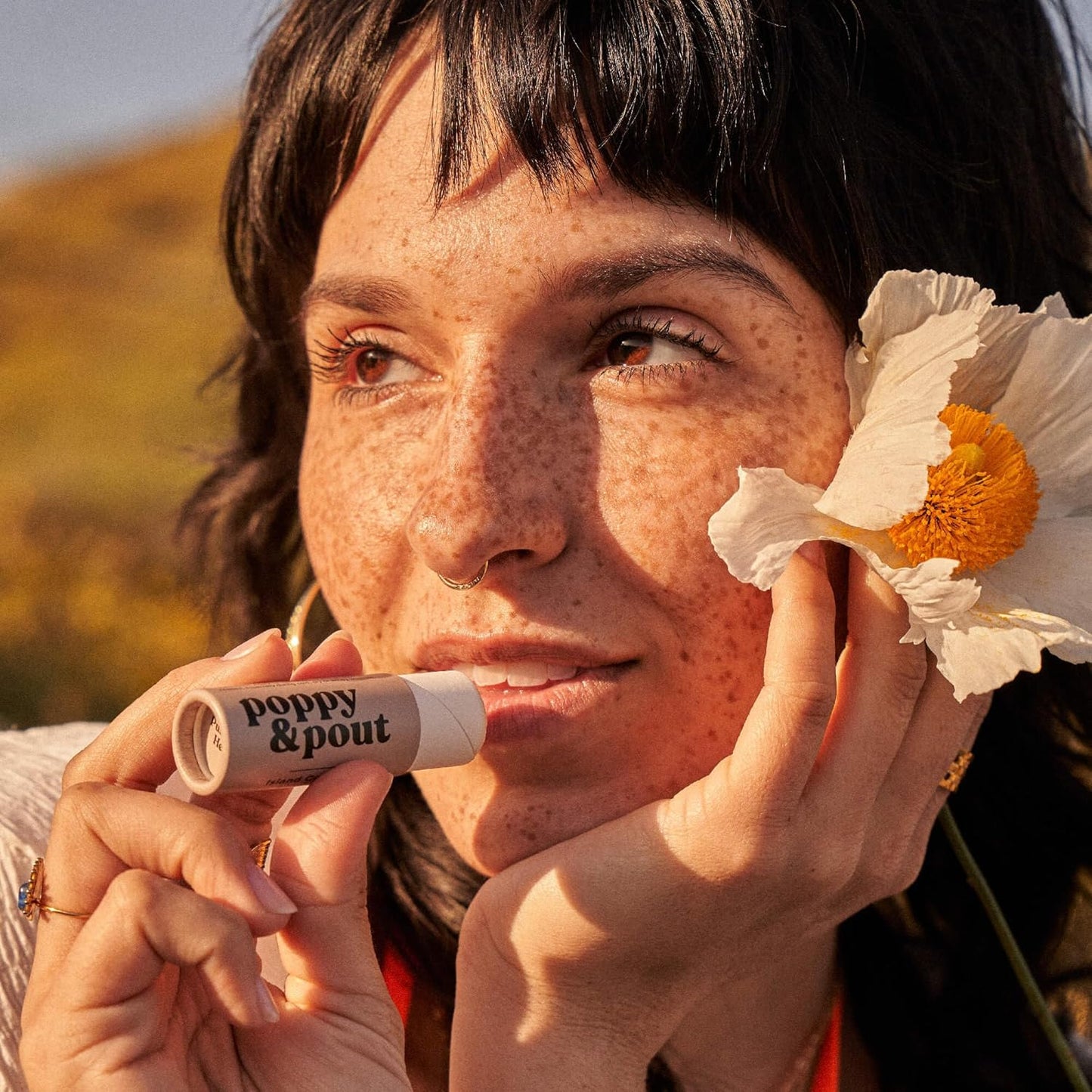 Poppy & Pout Island Coconut Jumbo Lip Balm | All Natural Lip Balms & Moisturizers | Hydrates with Beeswax, Vitamin E, Organic Coconut Oil | Cruelty-Free | Lip Balm in Recyclable Cardboard Tube