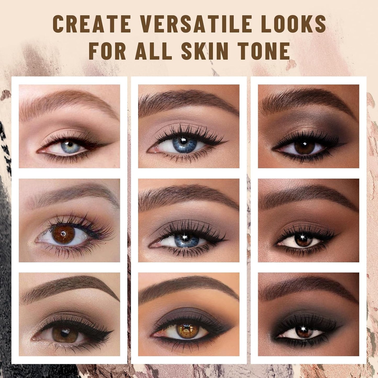 6 Colors Mini Eyeshadow Makeup Palette with Brush Neutral Nude Smoky Eye Shadow Taupe & Brown Matte Make Up Pallet with Mirror Highly Pigmented Long Lasting Waterproof Travel Size Gift Kit