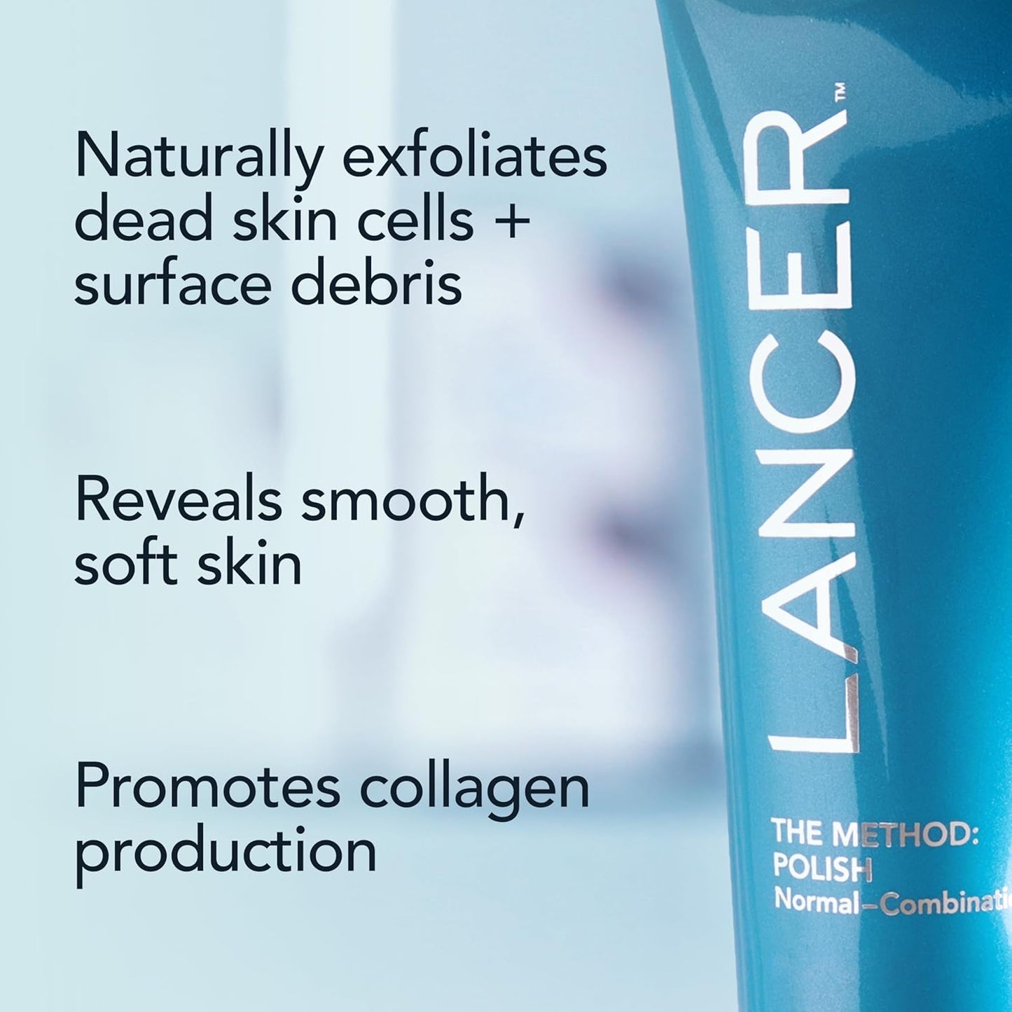 Lancer Skincare The Method: Polish Facial Exfoliator, Daily Exfoliating Face Scrub with Natural Minerals, Sensitive Dehydrated Skin, 4.2 Fluid Ounces