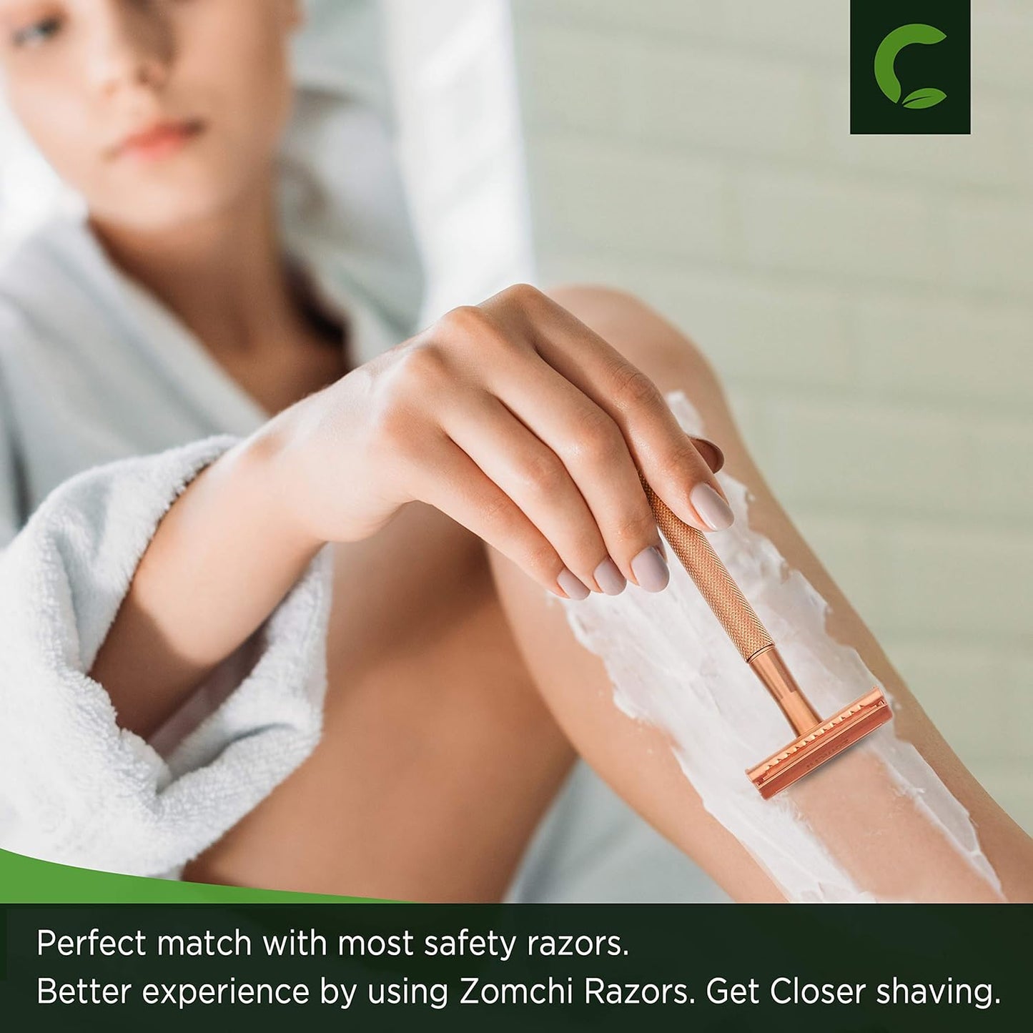 Double Edge Razor Blades, 50 Counts Safety Razor Blades for Shaving, Platinum Stainless Steel Shaving Blades for Men and Women, Fits All Standard Double Edge Razors