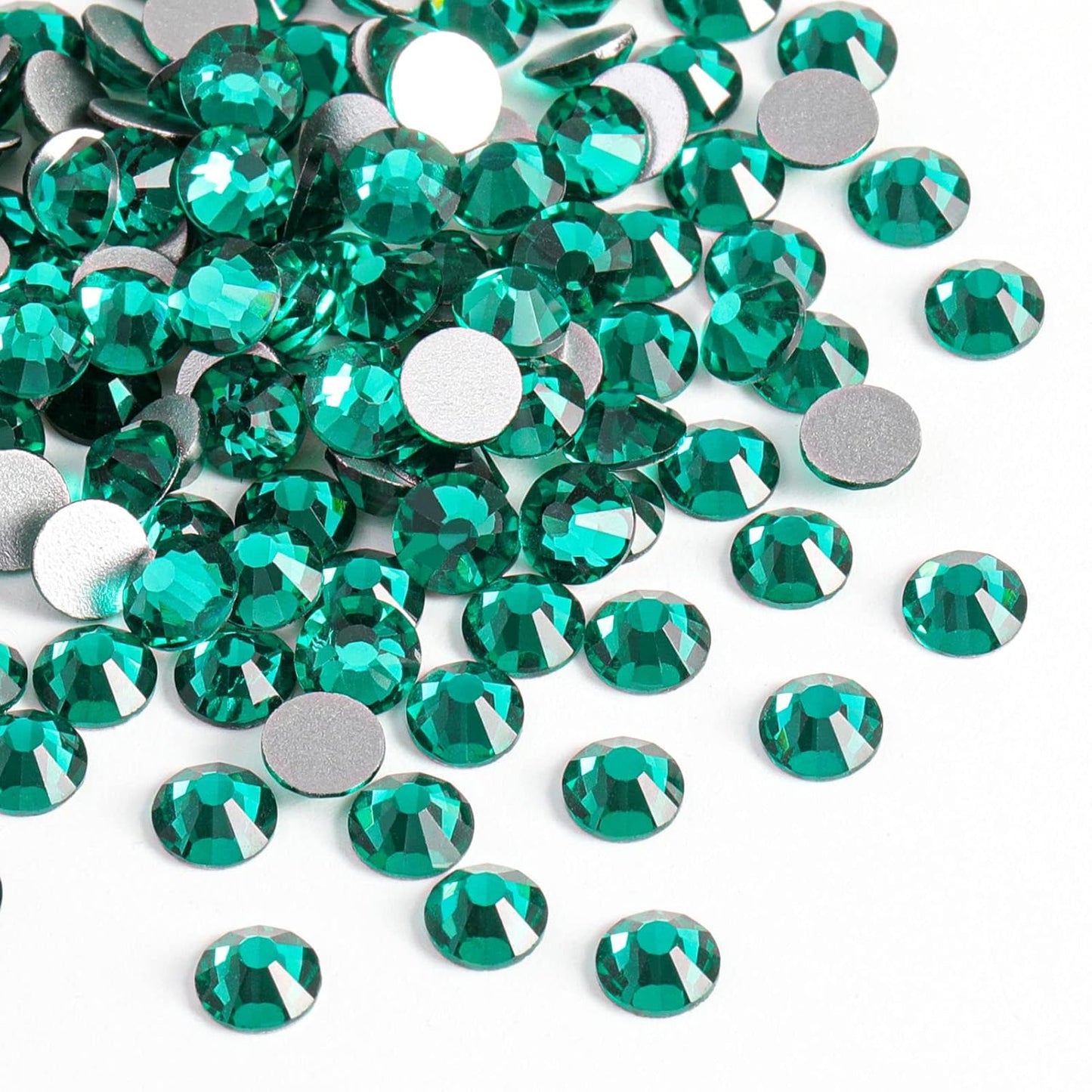 beadsland Flat Back Crystal Rhinestones Round Gems, Blue Zircon (3.8-4.0mm) SS16/1440pcs