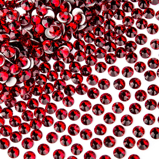 1440Pcs Siam Crystal Rhinestones,Glass Flatback Rhinestones Gemstones for Nail Face Makeup Art Crafts Clothes Decoration -(SS20,4.8mm,Siam)