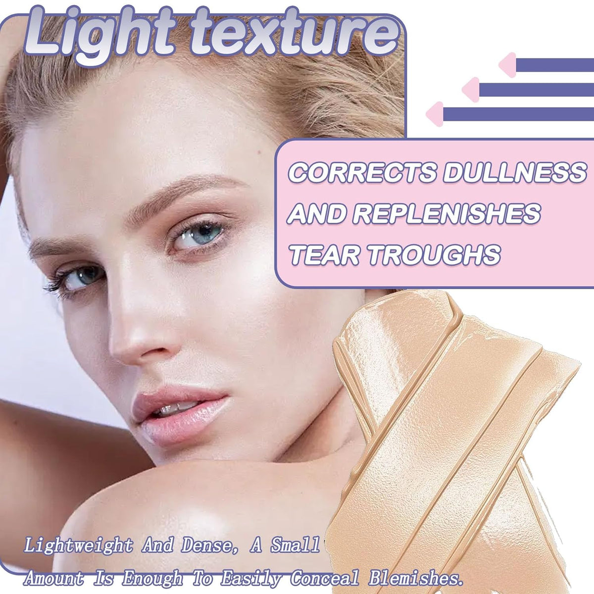 2PCS Tri Color Corrector Face Concealer Palette Set with Brush,Moisturizing Long Lasting Waterproof Color Correcting Concealer Full Coverage Cream Contour Foundation Makeup Palette Kit
