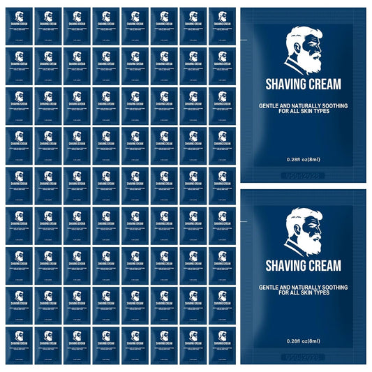 Shaving Cream Bulk Travel,8ml/0.28 oz Travel Shave Cream Disposable Shaving Cream in Bulk for Hotel Homeless （Jasmine，pack of 30)