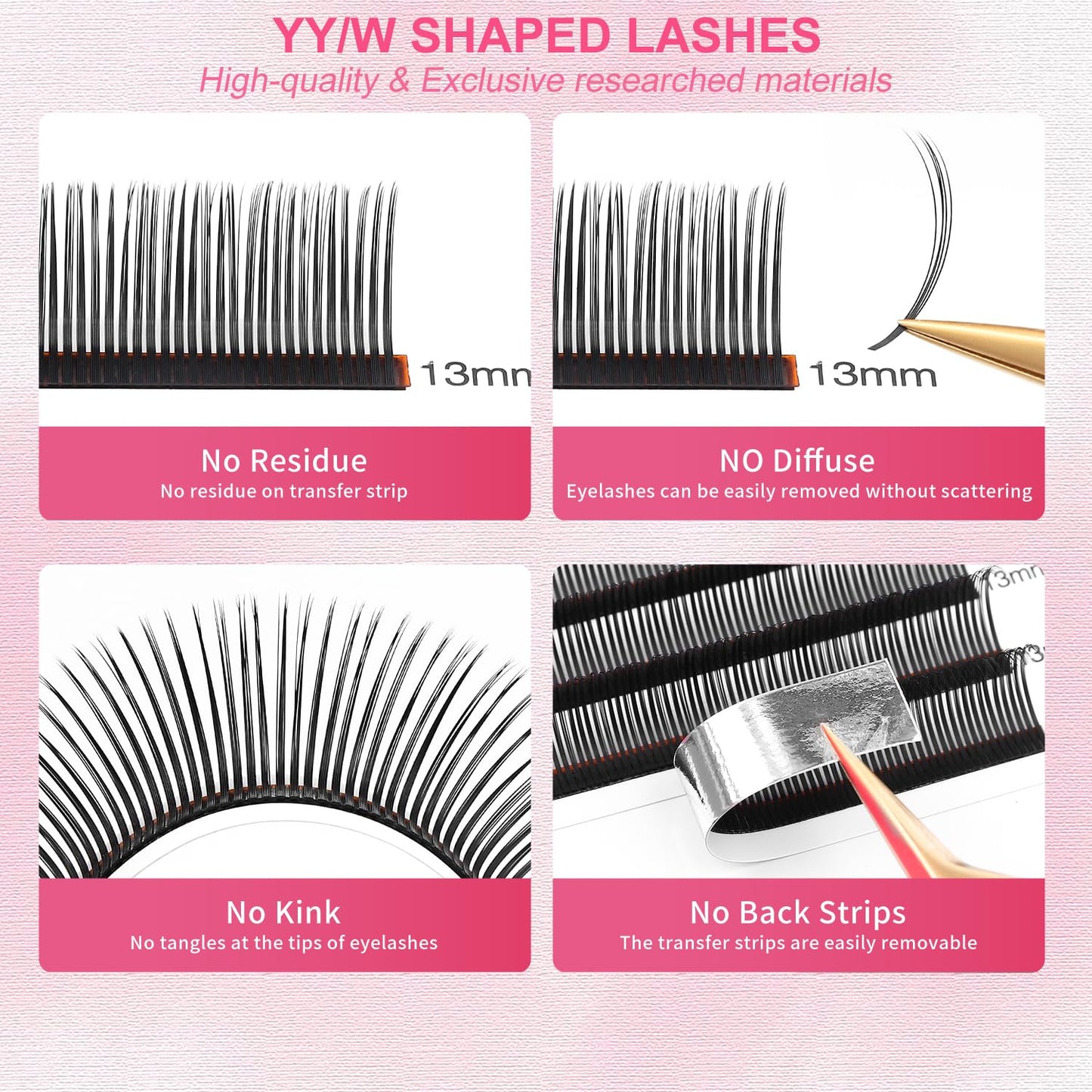 5D Flower Lash Extensions Spikes Lashes 0.07 Matte Black C Curl Lashes 10mm Volume Eyelash Extension Lash Trays Professional Use(5D Flower,0.07-C,10mm)