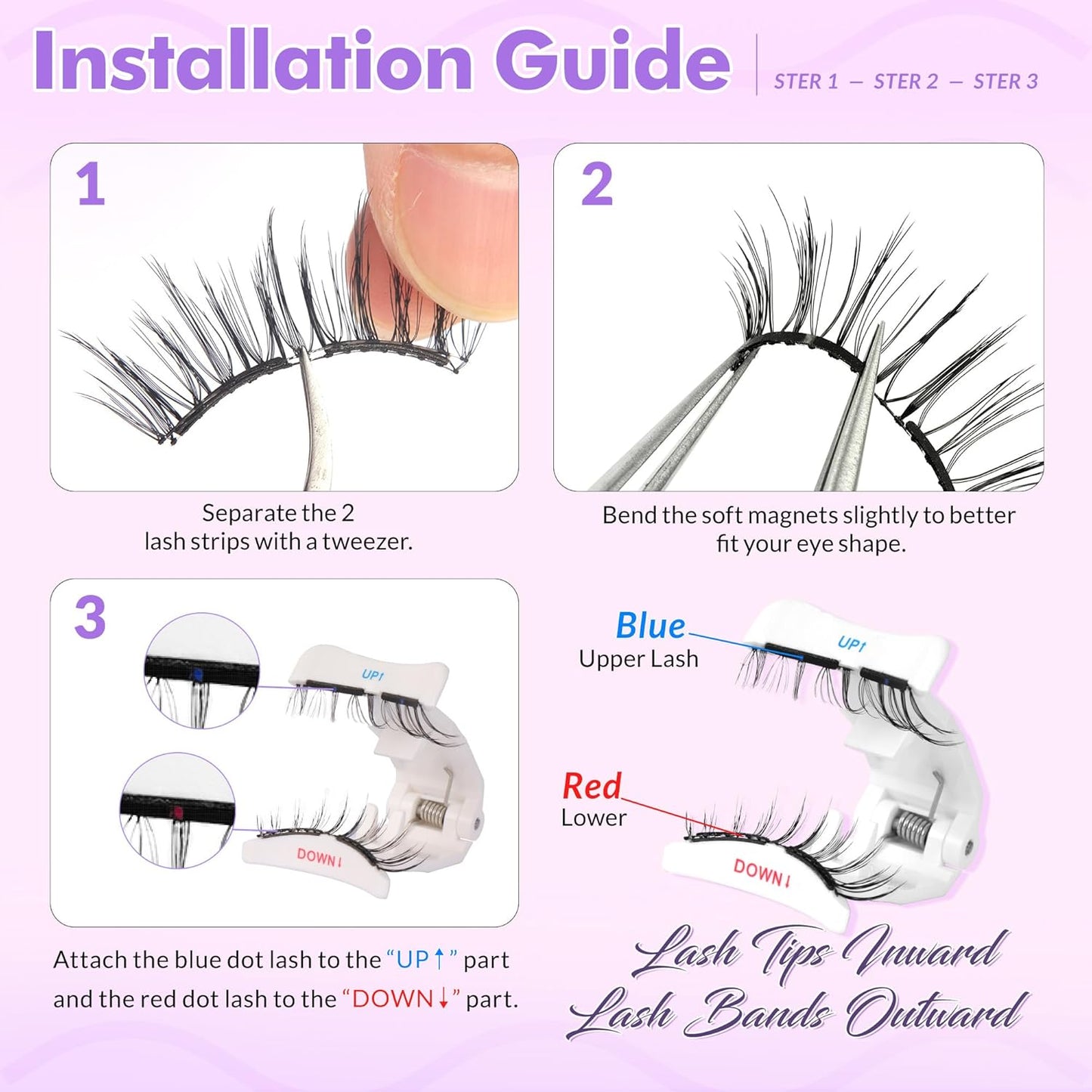 Bepholan Soft Magnetic Lashes with Applicator,No Glue Needed Reusable Magnetic Eyelashes Natural Look Easy to Wear and Remove Waterproof Cruelty-free False Eyelashes（RC01）