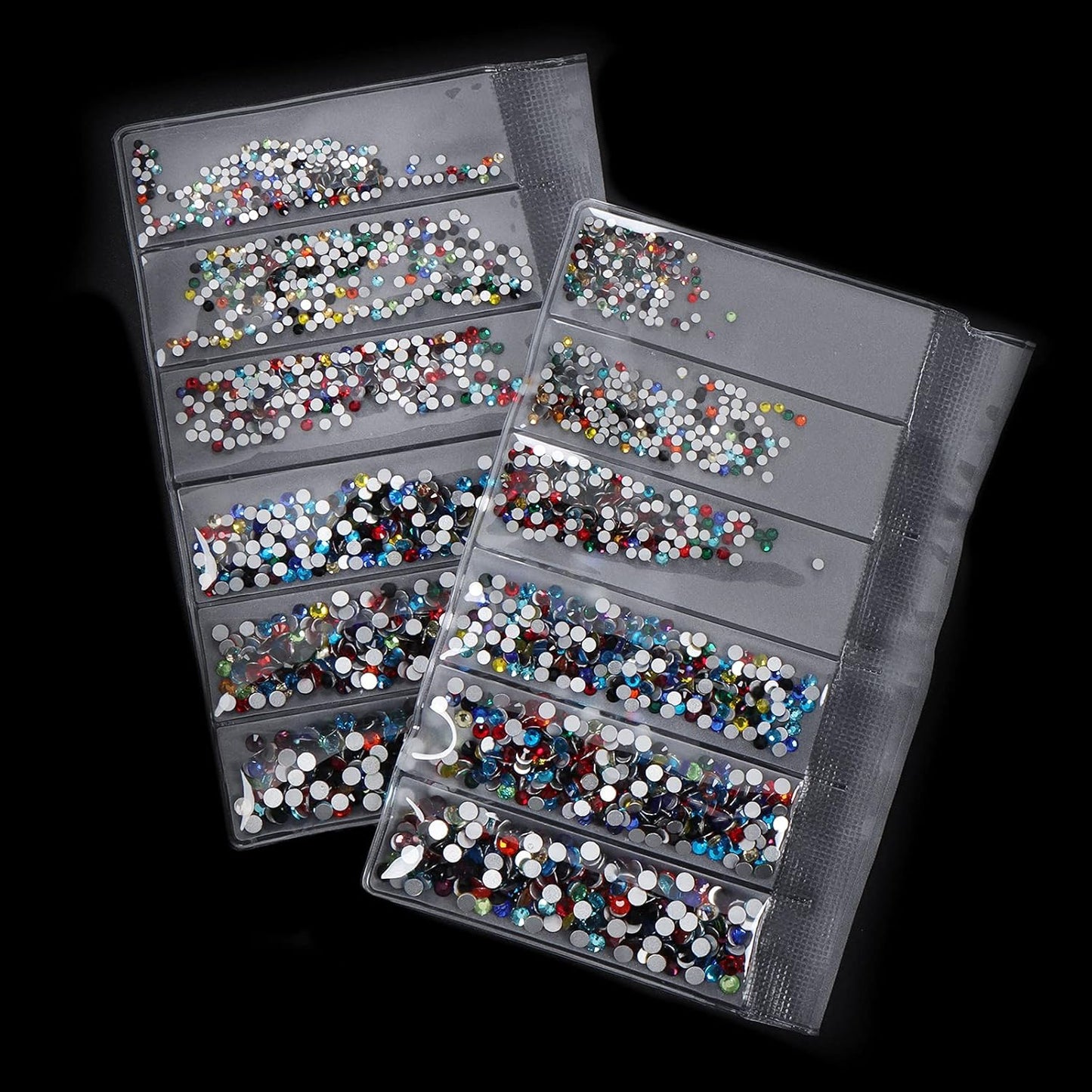 3456pcs Flatback Rhinestones Glass Charms Diamantes Gems Stones for Nail Art 6 Size ss4~ss12 Color Mixed
