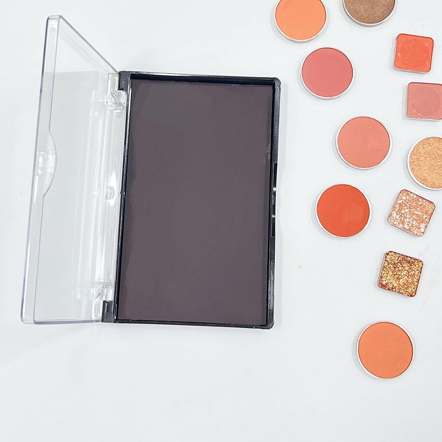 Small Size Empty Magnetic Clear Eyeshadow Light Weight Makeup Palette- Traveling, Depotting palette 4.76 x 3.11