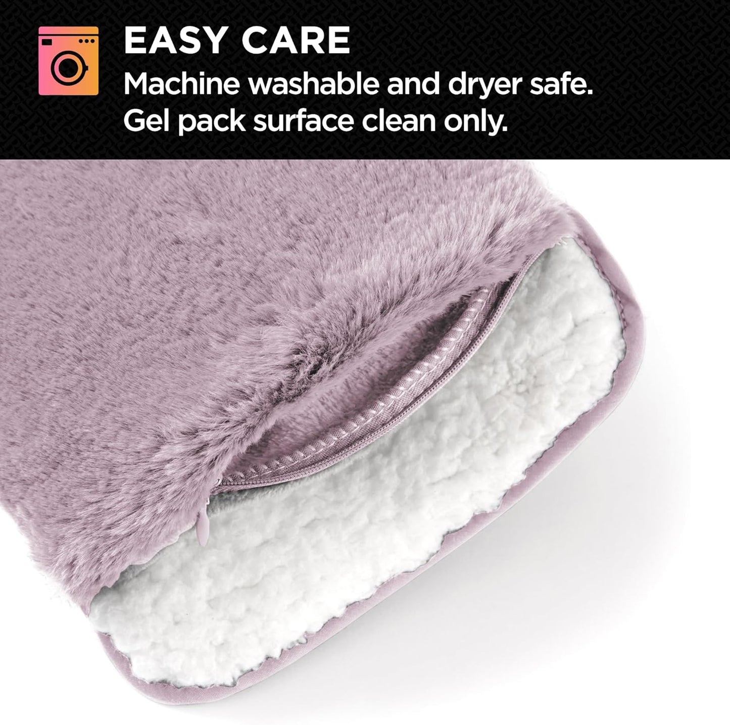 Brookstone Faux Fur Hand Warmer | Soothe Cold Hand Muff with Microwavable Gel Pack for Long Lasting Heat | Cozy Sherpa & Plush Lining for Ultimate Comfort | Hand Muffs for Women & Men