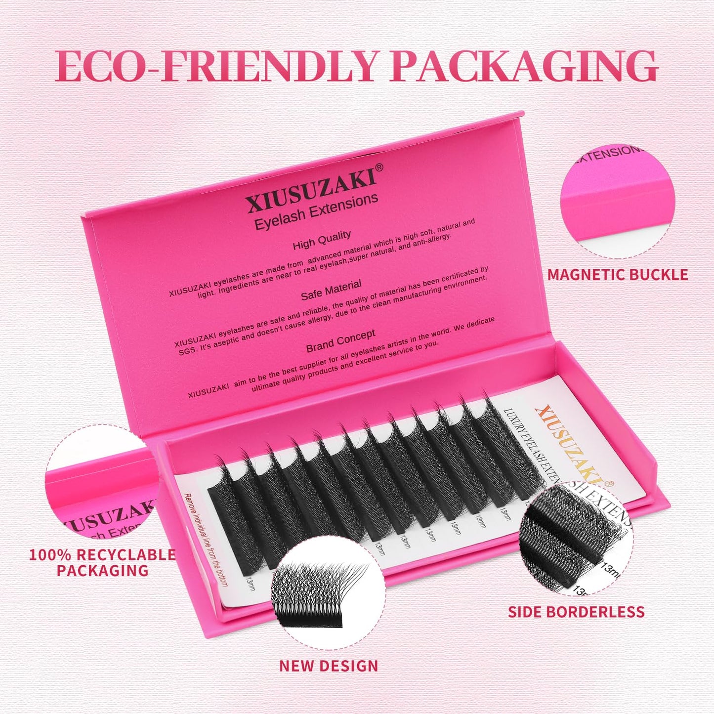 W Lash Extensions Supplies 7D Eyelash Extensions W Shape 0.07mm Thickness D Curl 10mm Premade Fans Easy Fan Lashes Volume Matte Black 12 Rows Crisscross Eye Lashes(W-7D-0.07-D,10mm)