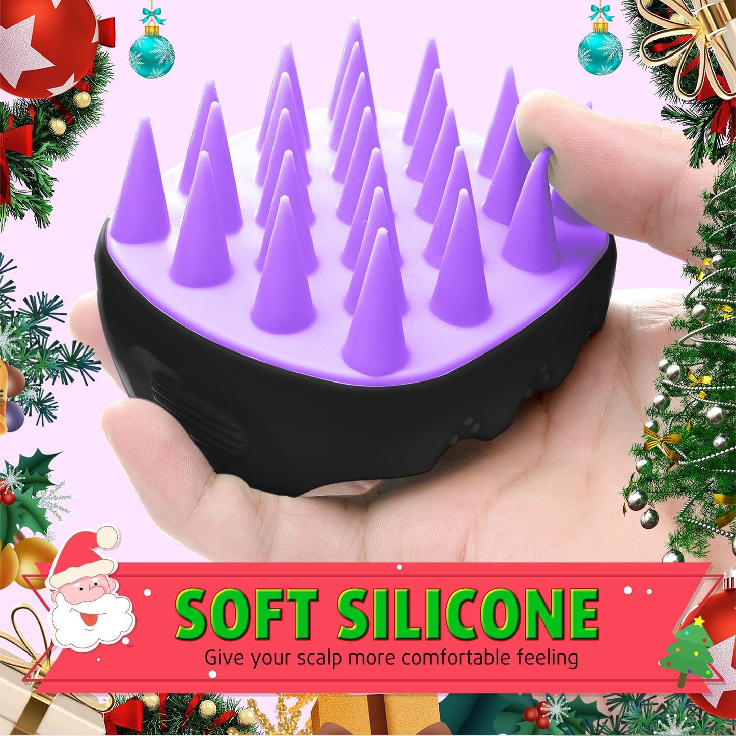 Cbiumpro 2-Pack Scalp Massager Shampoo Brush, Ultra Soft Silicone Scalp Scrubber Exfoliator Brush for Hair Growth & Dandruff Removal - 100% Fit All Hair Types