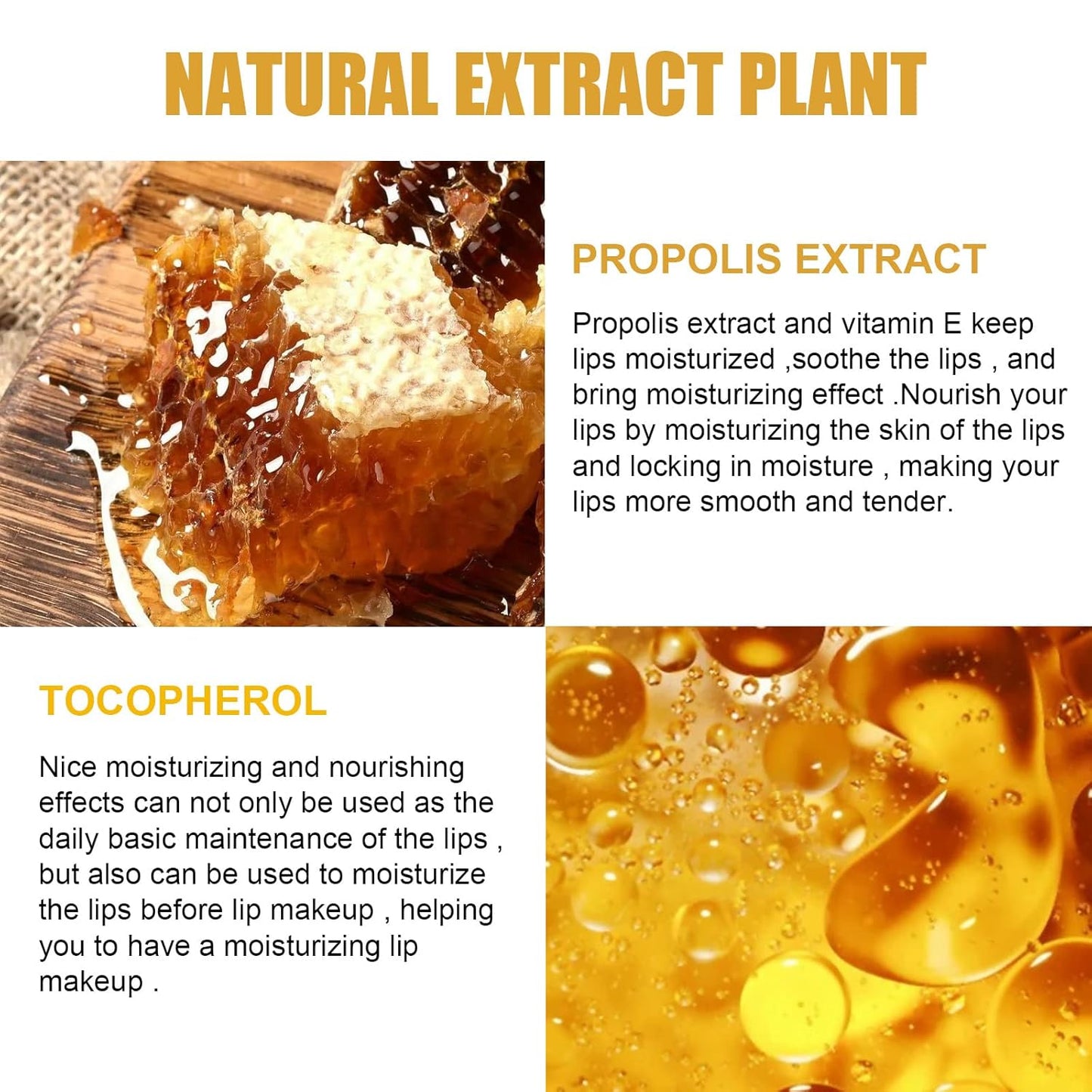 4 Pcs Lip Balm Honey Pot, Honey Moisturizing Lip Mask Reduces Lip Lines,Prevention Dry and Cracked Lip Scrubs Exfoliator.