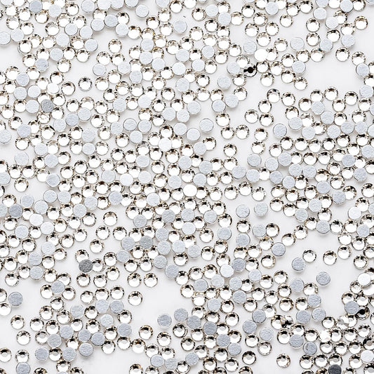 1440Pcs White Crystal Rhinestones,Glass Flatback Rhinestones Gemstones Small for Nail Face Makeup Art Crafts Clothes Decoration -(SS10,2.8mm,White)