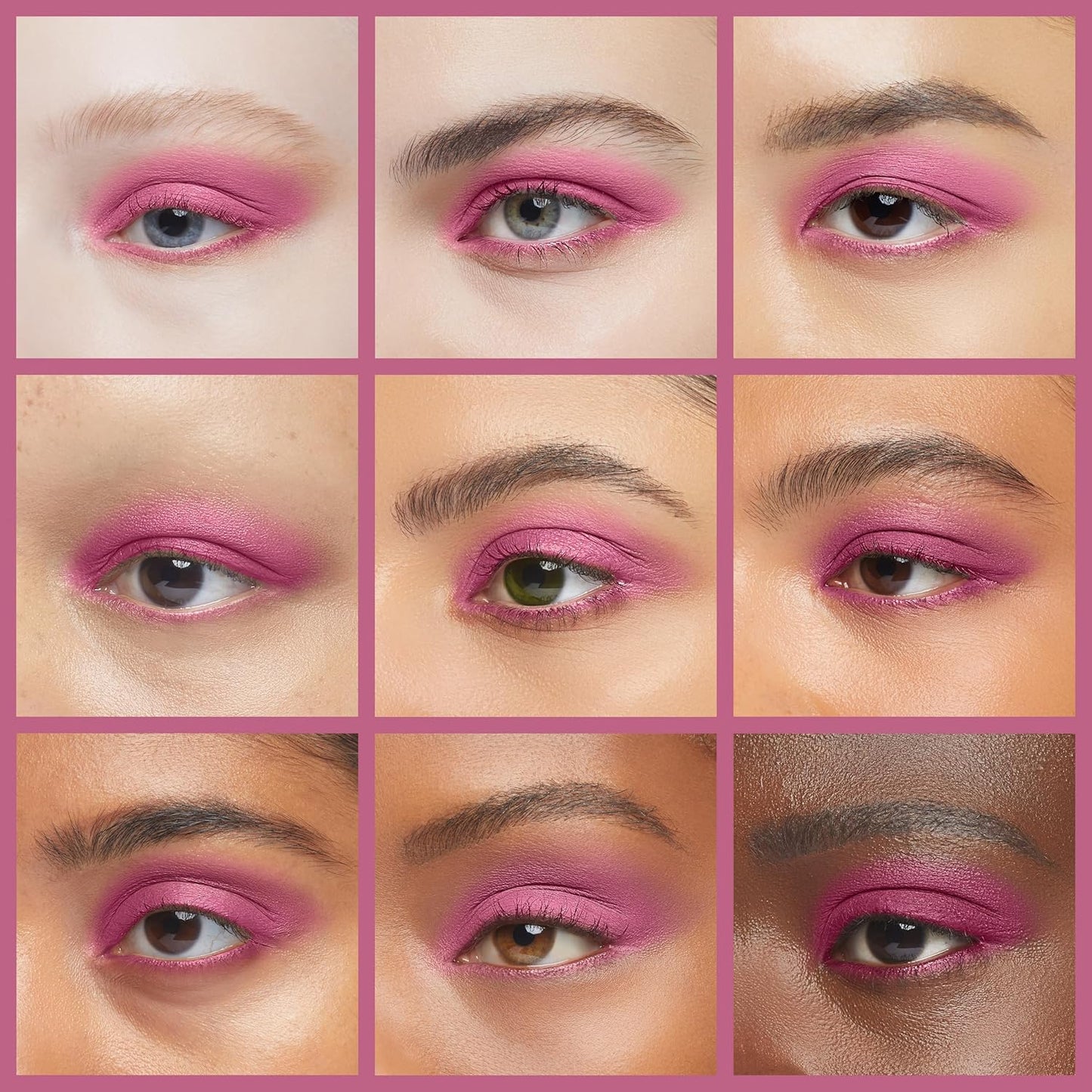 Fuchsia Rose Deep Pink Red Shimmer Opaque Pressed Powder Single Vegan Eyeshadow; Talc, Paraben & Cruelty Free
