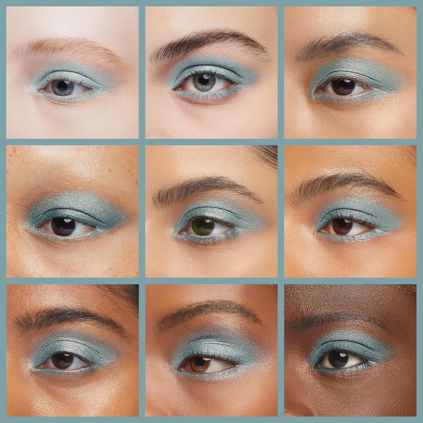 Sheer Aqua Shimmering Teal Blue Green Pressed Powder Single Vegan Eyeshadow; Talc, Paraben & Cruelty Free